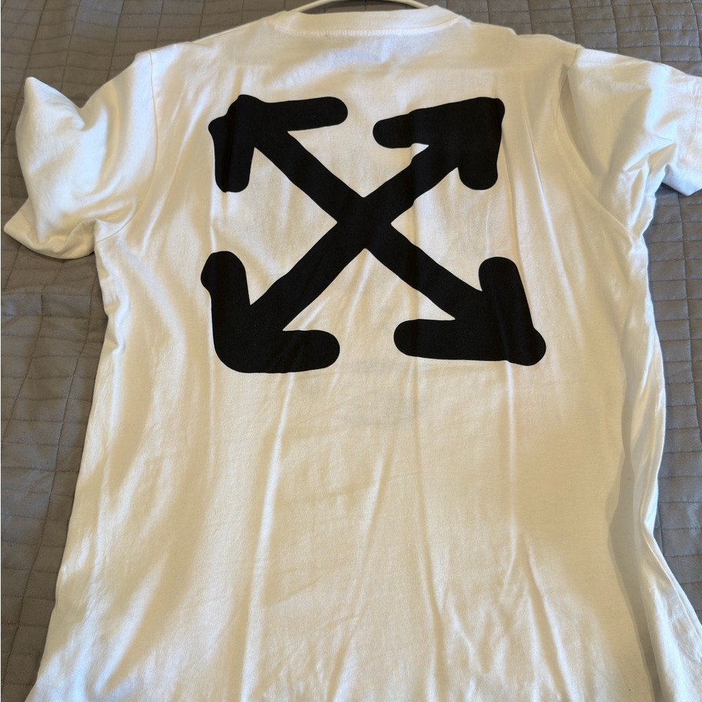 Off-White White and Black Graphic Tee - Picture 2 of 2